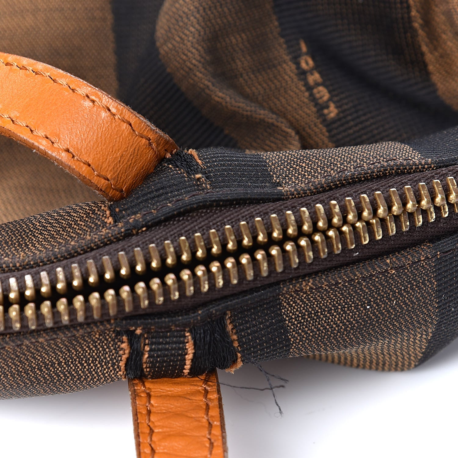 Fendi Pequin Cuoio Vegetale 2Bag Tobacco Cuoio Miele Vacchetta 8 of 17