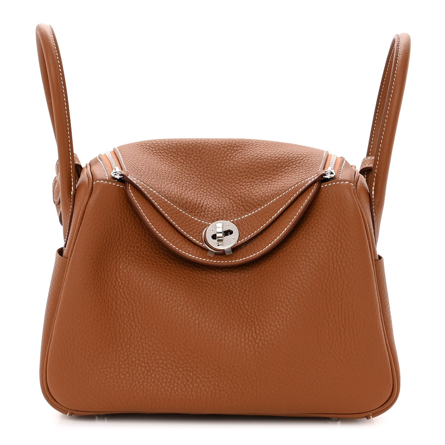 Hermes Taurillon Clemence Lindy 26 Gold 1 of 10