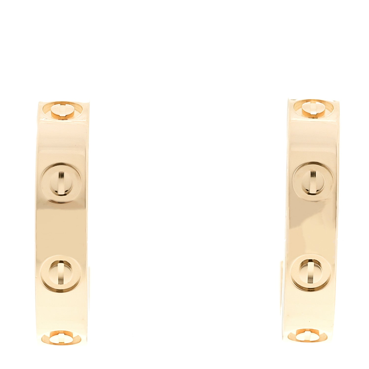 Cartier 18K Yellow Gold Small LOVE Hoop Earrings 1 of 5