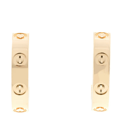 Cartier 18K Yellow Gold Small LOVE Hoop Earrings 1 of 5