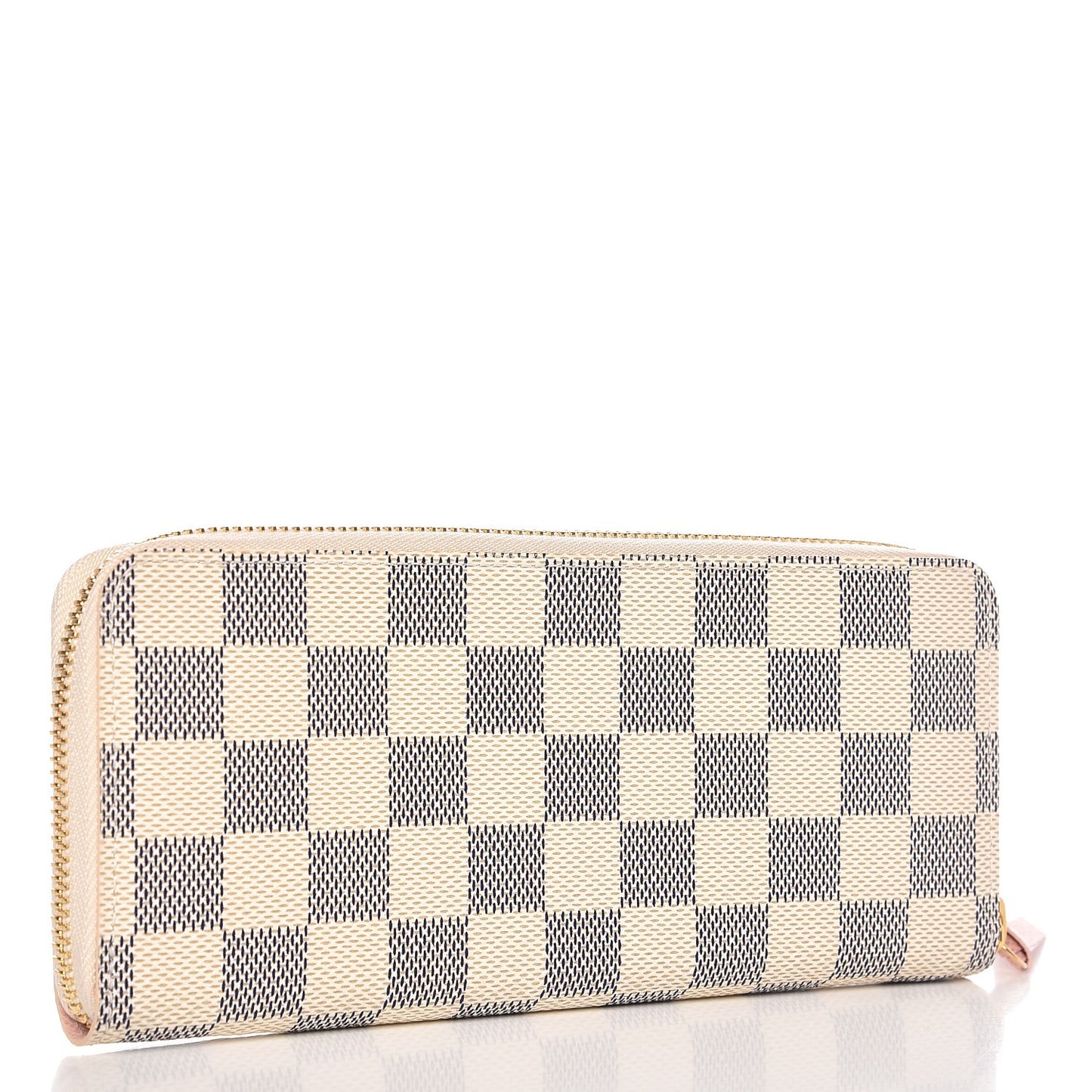 Damier Azur Clemence Wallet Rose Ballerine