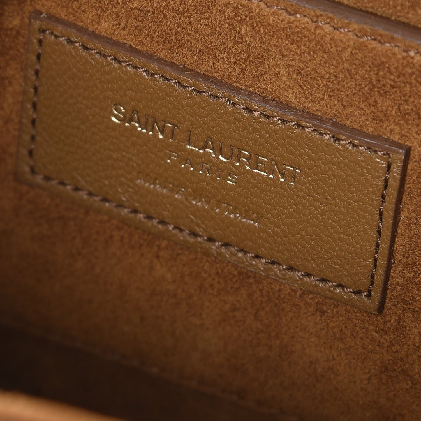 Suede Fringe Baby Monogram Satchel Light Ocre