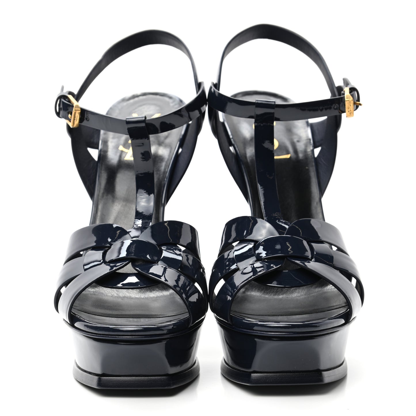 Patent Tribute 105 Platform Sandals 40 Deep Marine