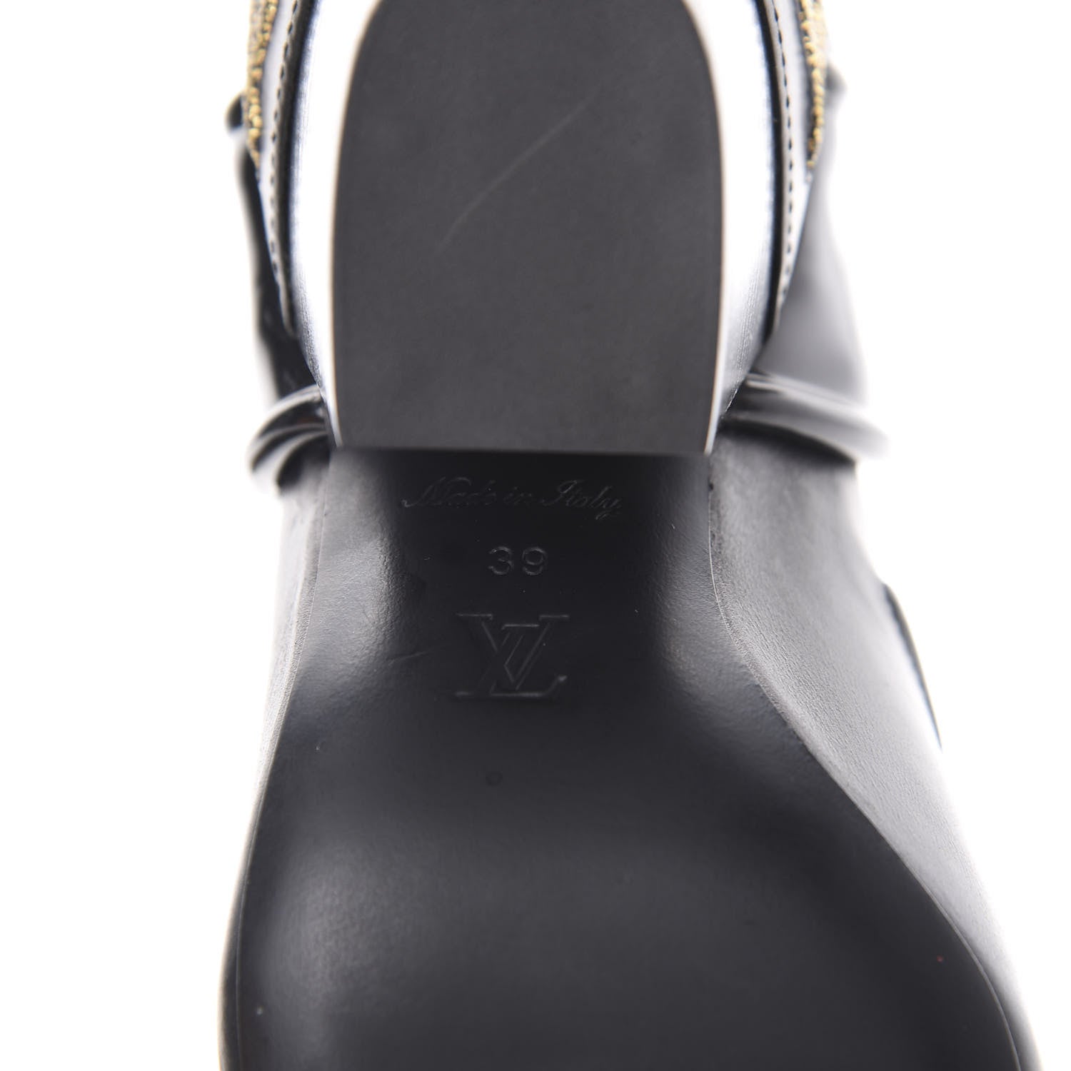 Louis Vuitton Calfskin Fireball Ankle Boots 39 Black Gold 7 of 11
