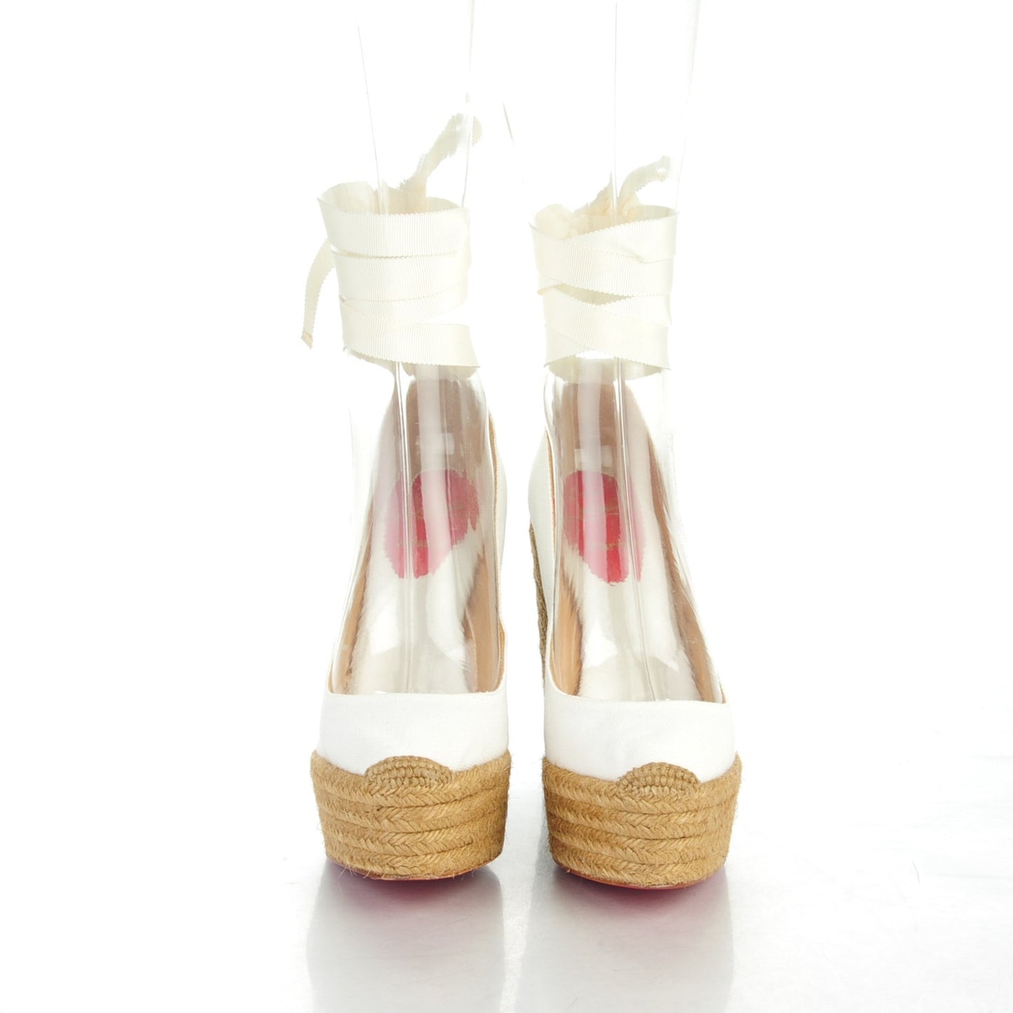 Canvas Formentera Platform 130 Espadrille Wedges 38 White