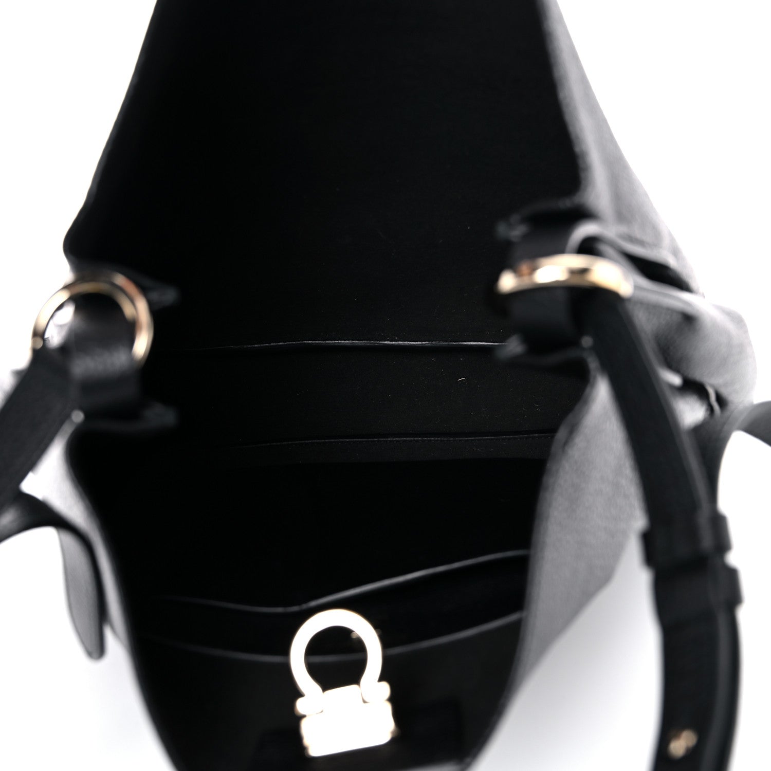 Salvatore Ferragamo Calfskin Reverse Hobo Black 5 of 13