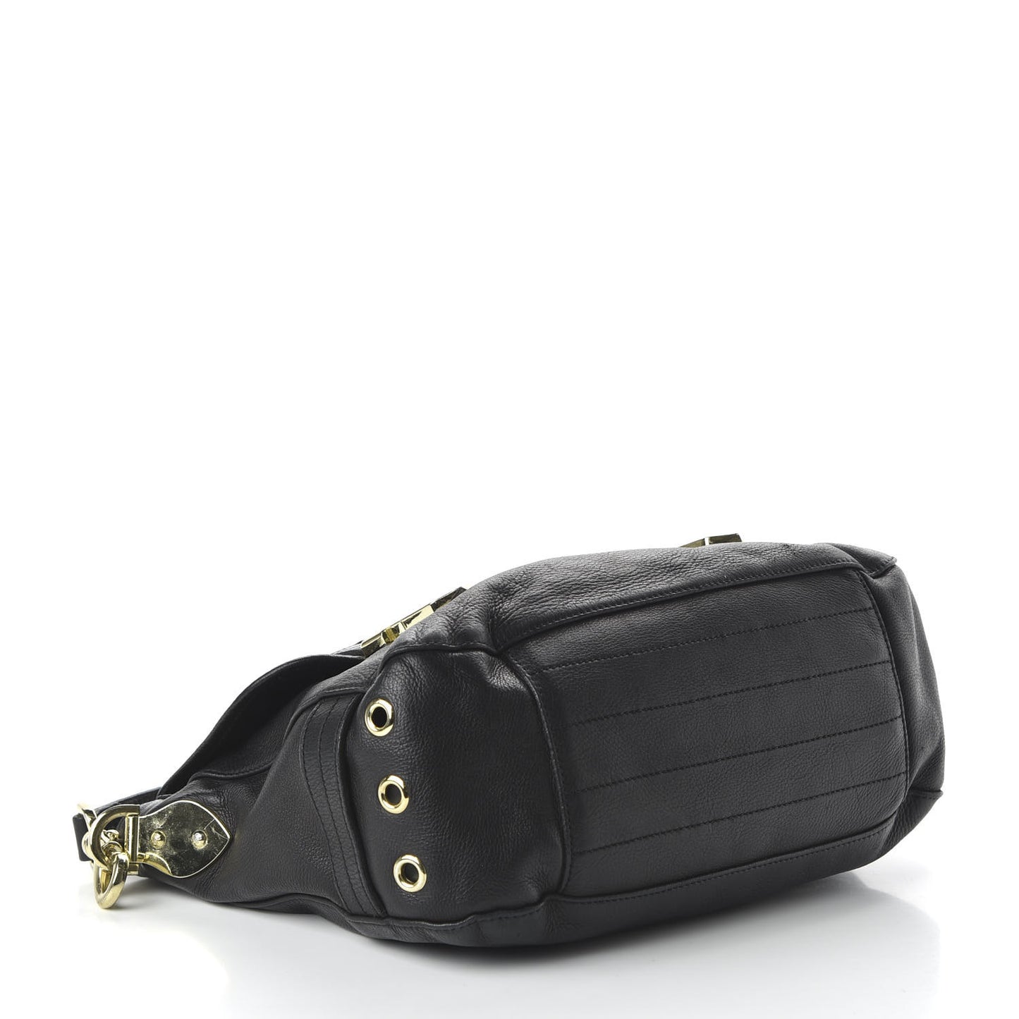Soft Grain Calfskin Tillie Satchel Black