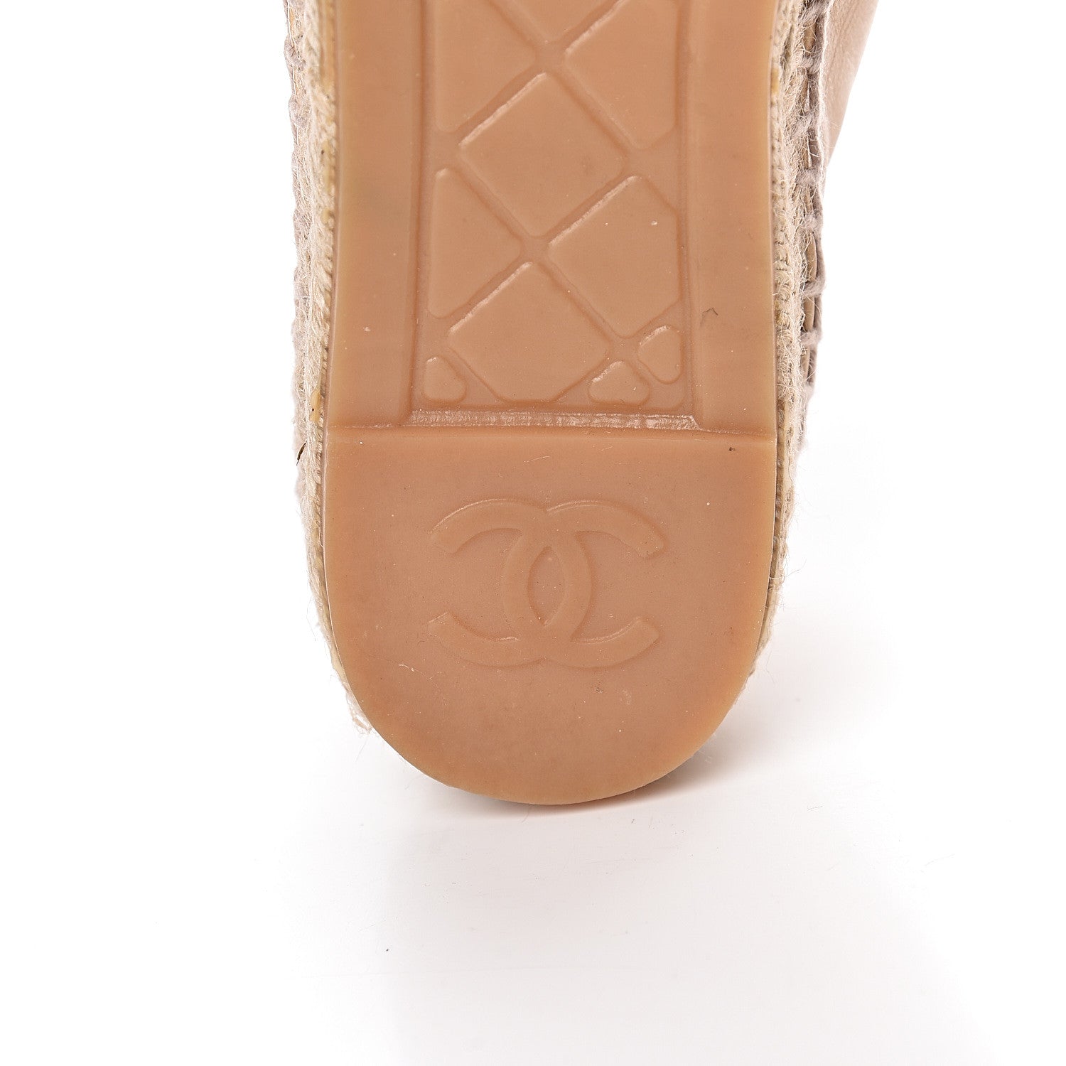 Chanel Lambskin CC Espadrilles 37 Beige Black 8 of 11