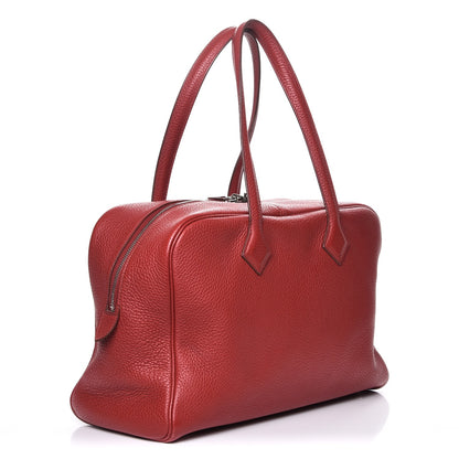 Hermes Taurillon Clemence Victoria II 35 Rouge Garance 3 of 7