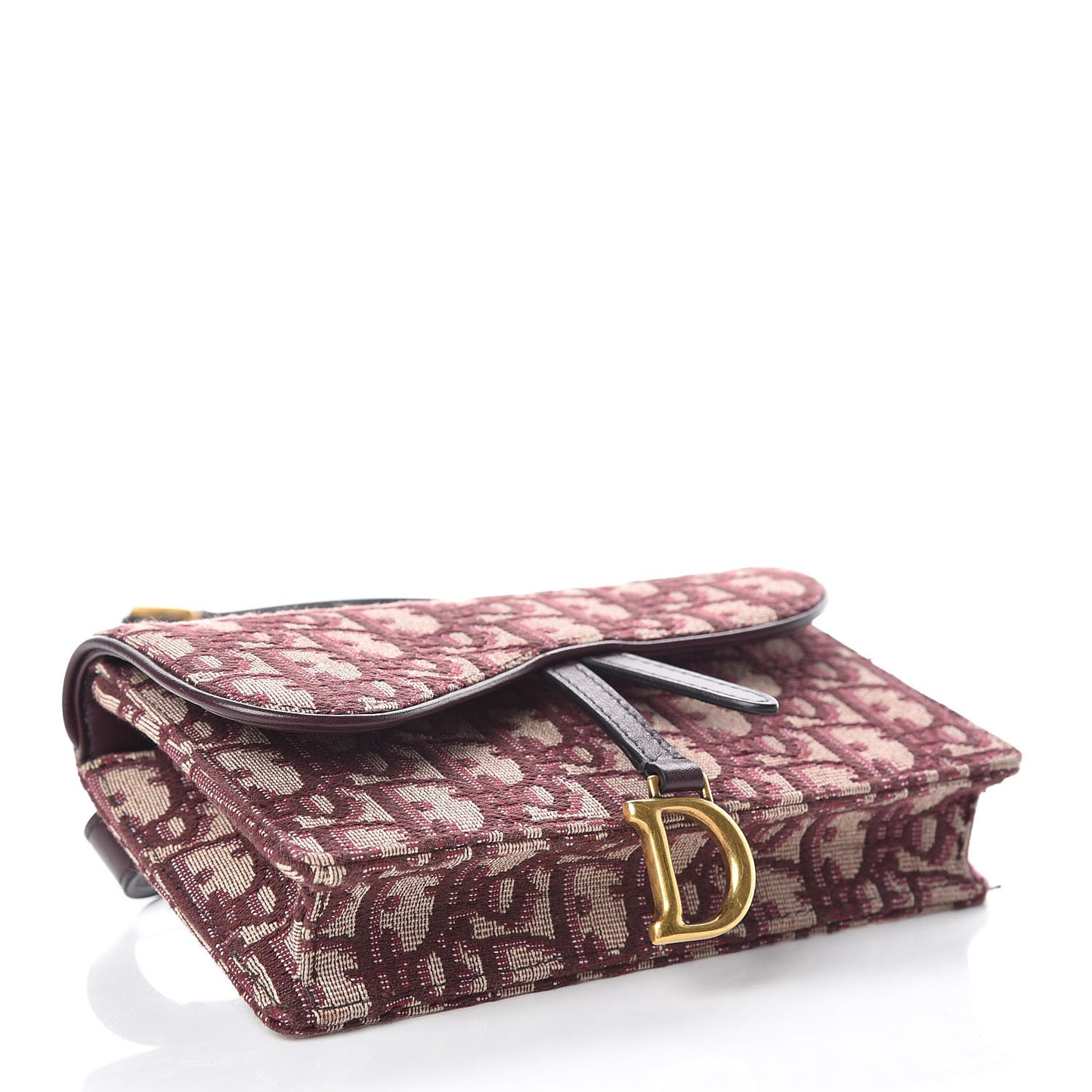 Oblique Saddle Belt Bag Bordeaux