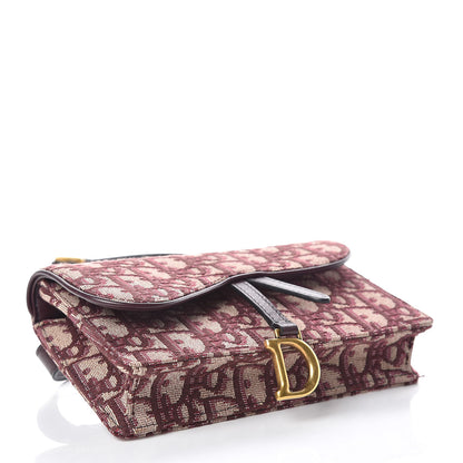 Christian Dior Oblique Saddle Belt Bag Bordeaux 4 of 10