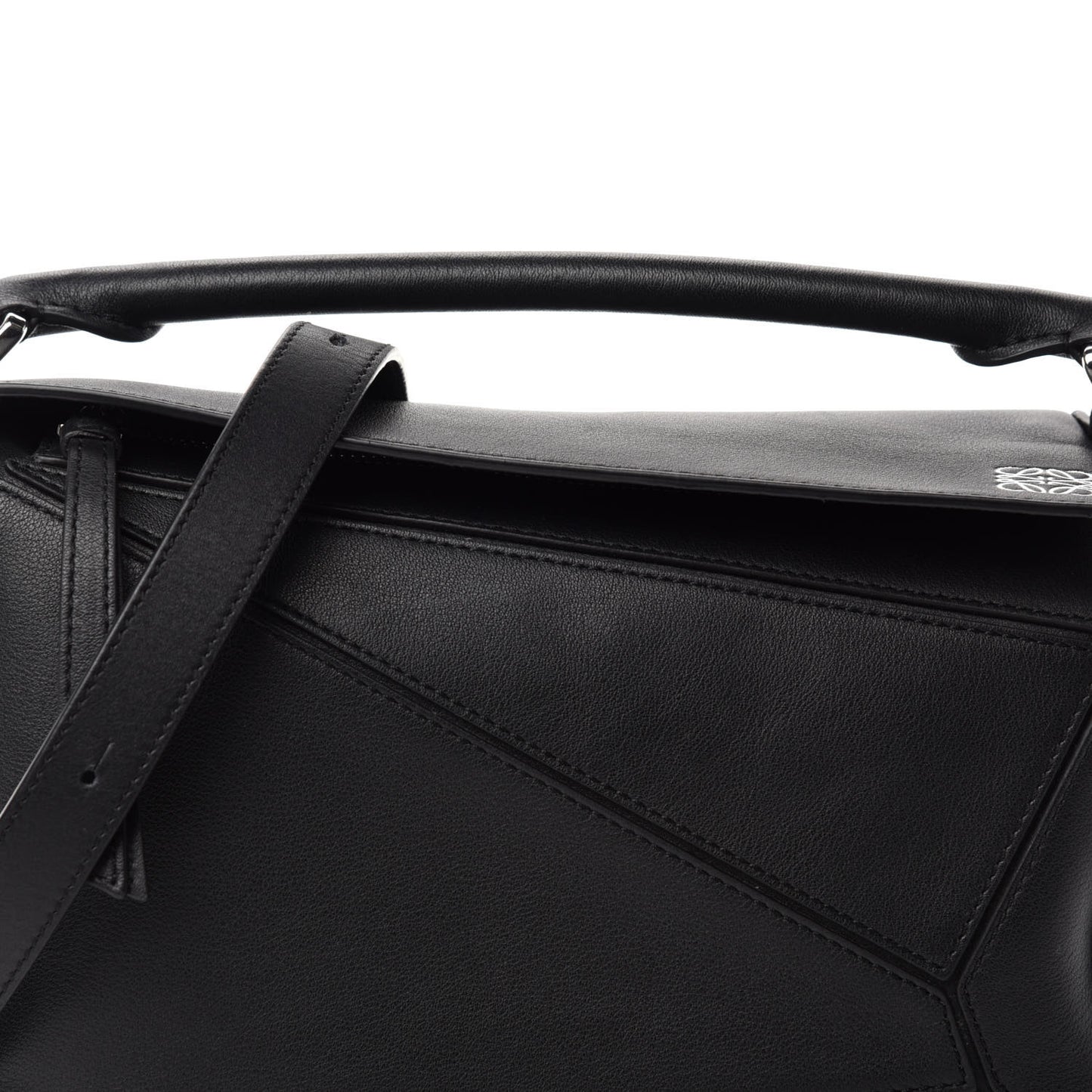 Calfskin Small Puzzle Bag Black