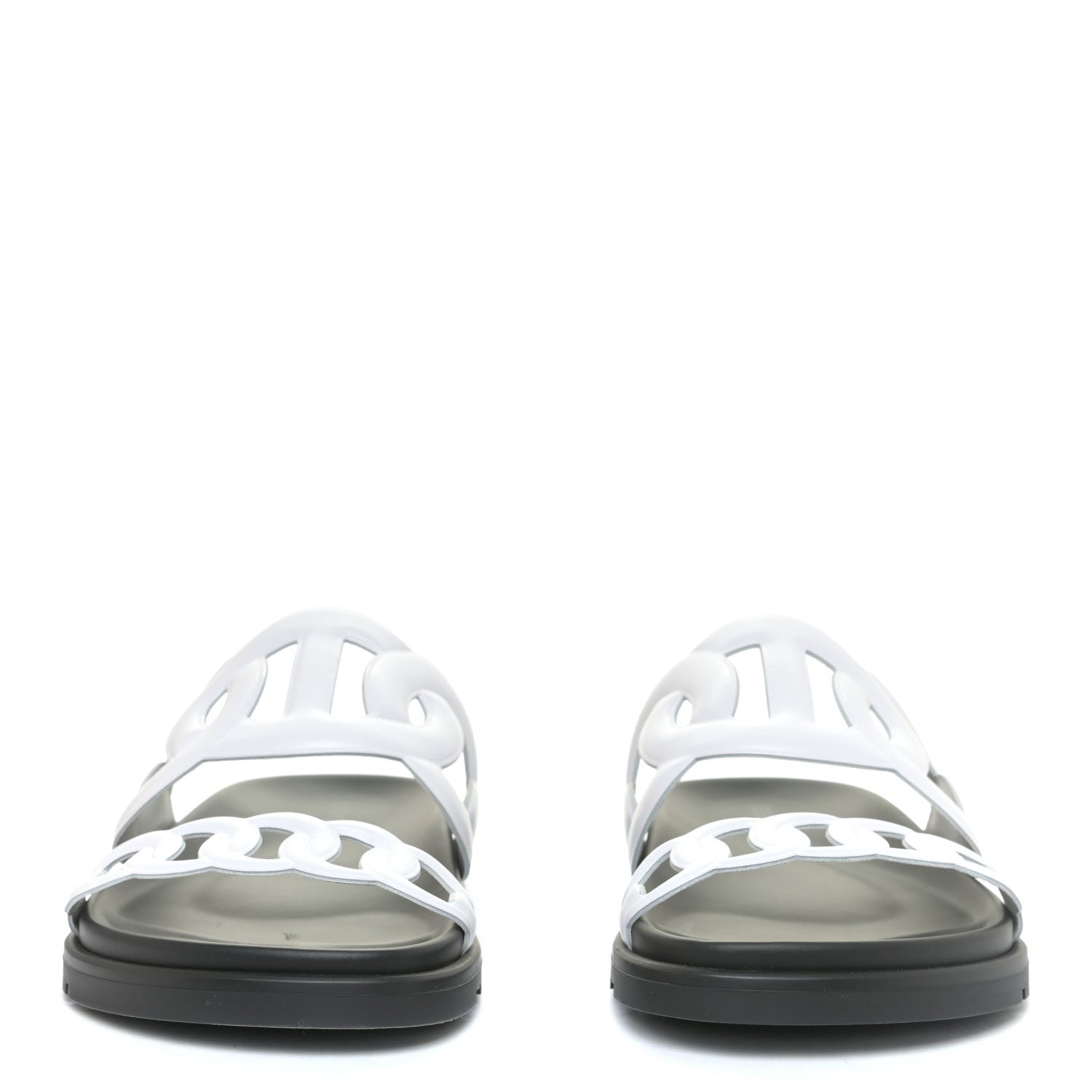Hermes Nappa Womens Extra Sandals 36 White 2 of 12