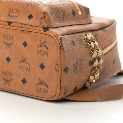 MCM Visetos Side Stud Mini Stark Backpack Cognac 10 of 12