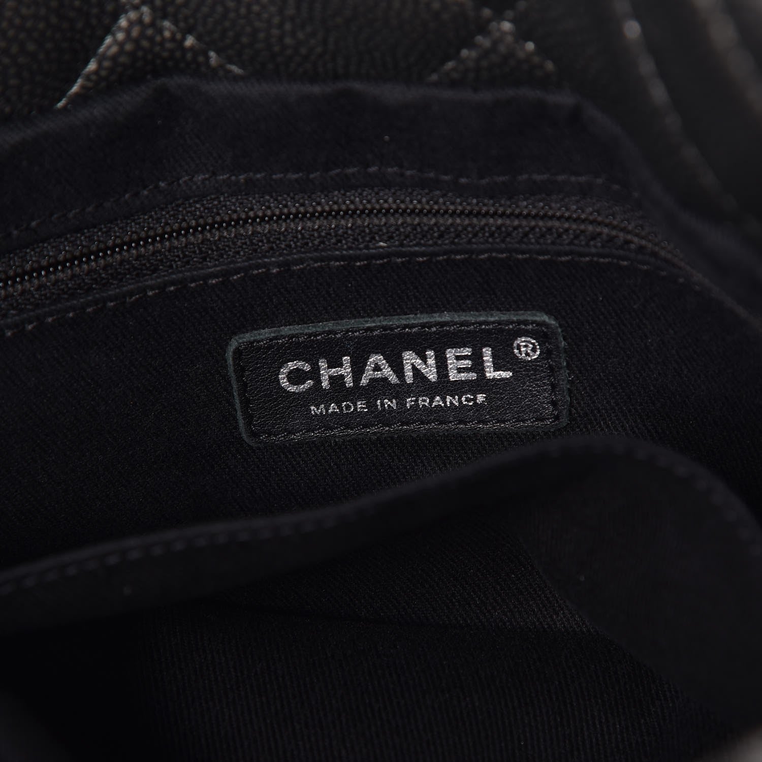 Chanel Metallic Caviar Quilted CC Timeless Tote Dark Silver 6 of 10