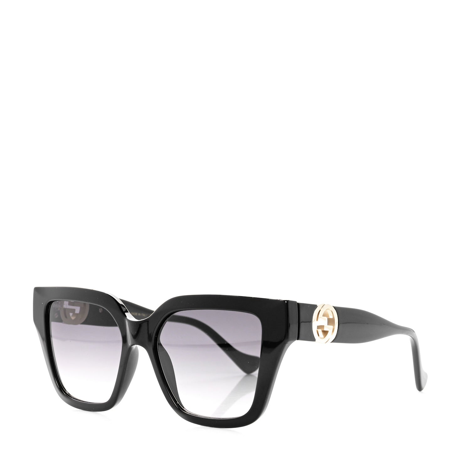 Acetate Square Frame Chain Sunglasses GG1023S Black