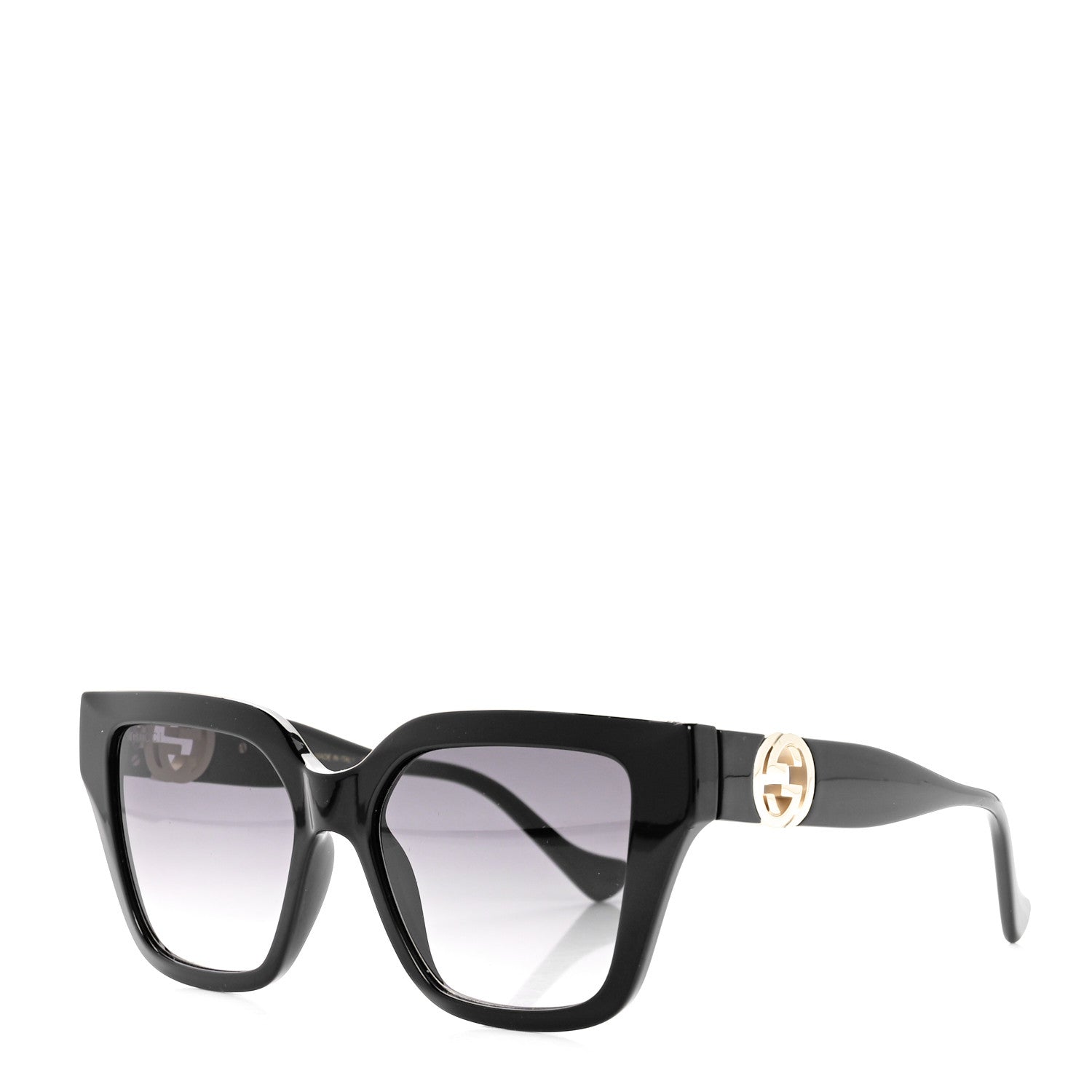Gucci Acetate Square Frame Chain Sunglasses GG1023S Black 1 of 7