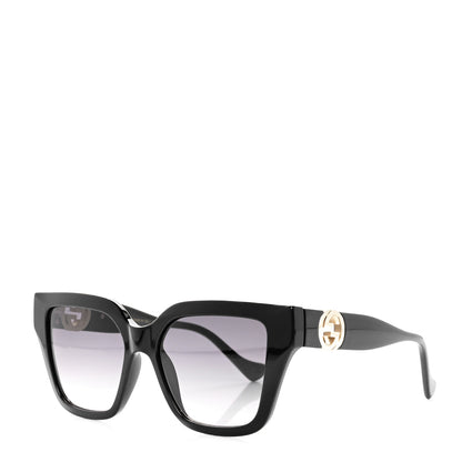 Gucci Acetate Square Frame Chain Sunglasses GG1023S Black 1 of 7