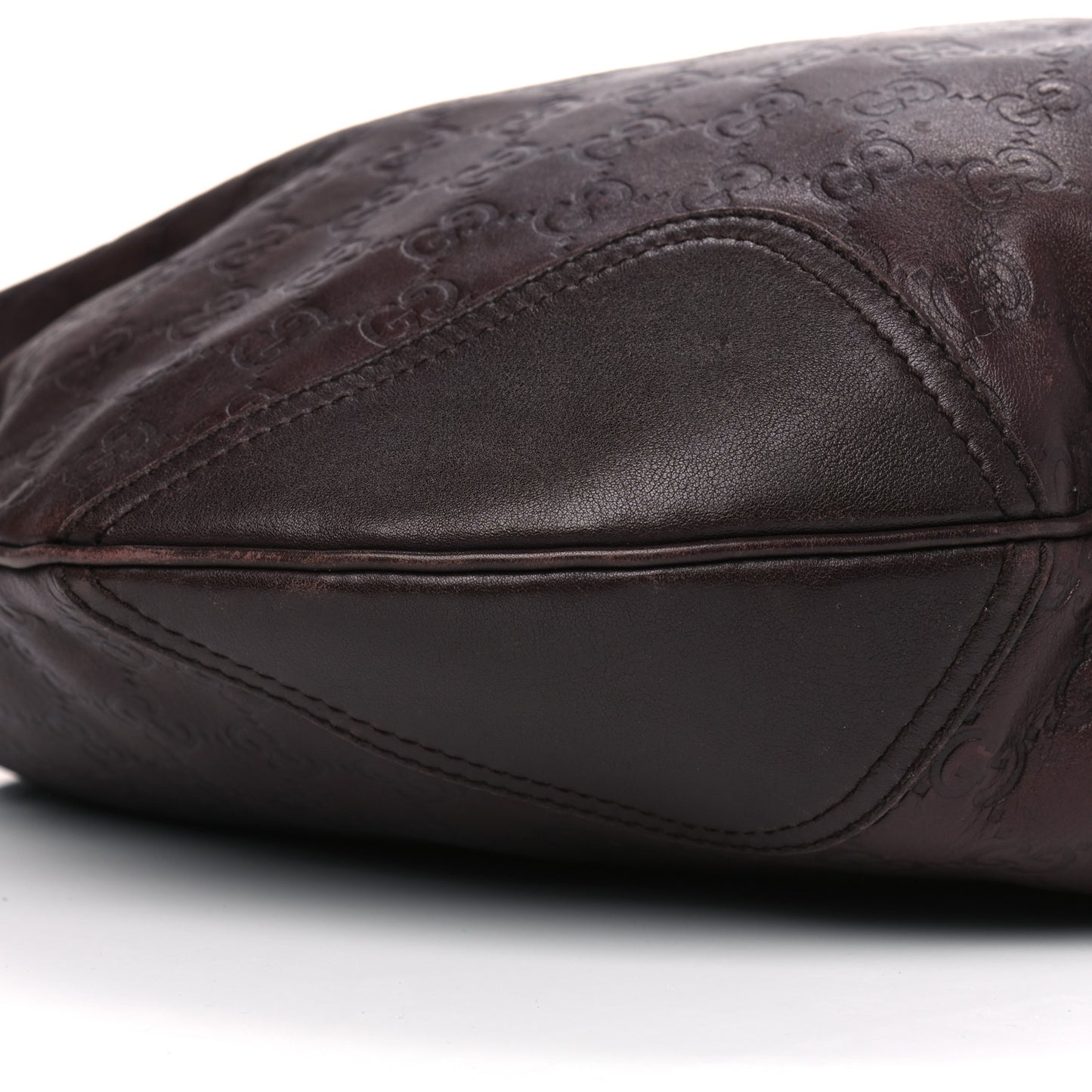 Guccissima Large Princy Hobo Dark Brown