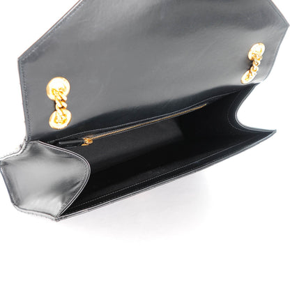Saint Laurent Smooth Calfskin Matelasse Large Classic Monogram Satchel Black 5 of 7