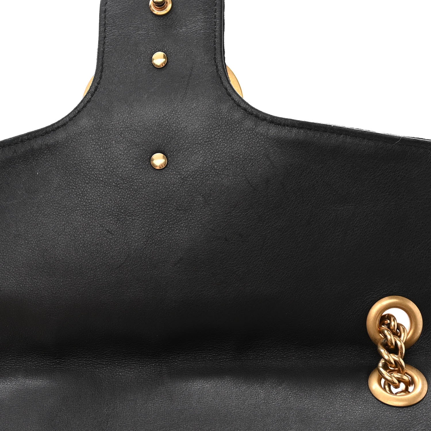 Gucci Velvet Matelasse Loved Embroidered Medium GG Marmont Shoulder Bag Black 11 of 12