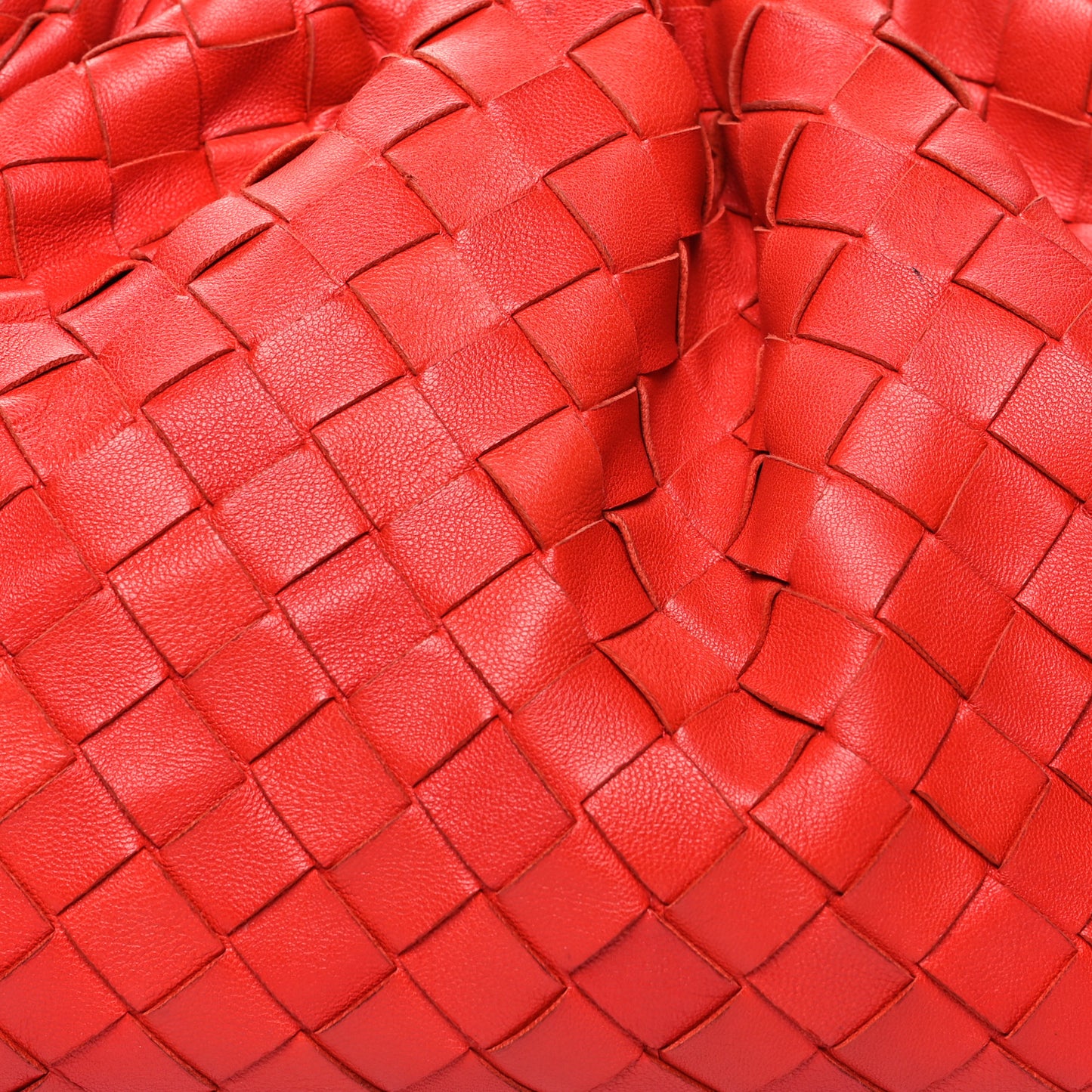 Nappa Maxi Intrecciato The Pouch Oversized Clutch Bright Red