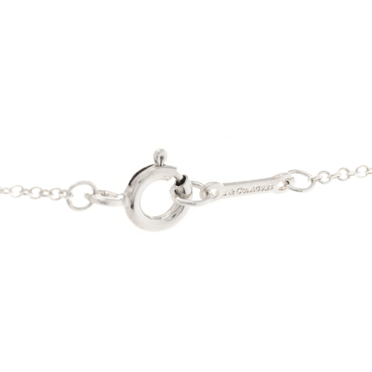 Tiffany Sterling Silver Diamond Paloma Picasso Loving Heart Necklace 3 of 3