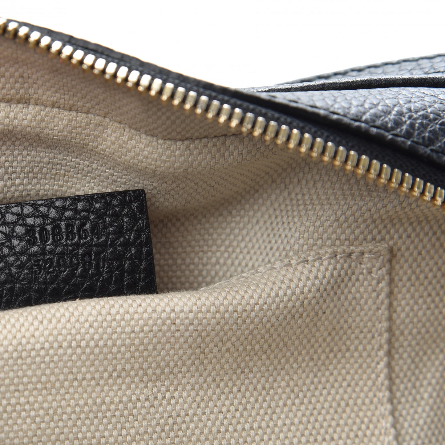 Pebbled Calfskin Small Soho Disco Bag Black