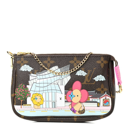 Louis Vuitton Monogram 2022 Christmas Animation Seoul Mini Pochette Accessories Fuchsia 1 of 6