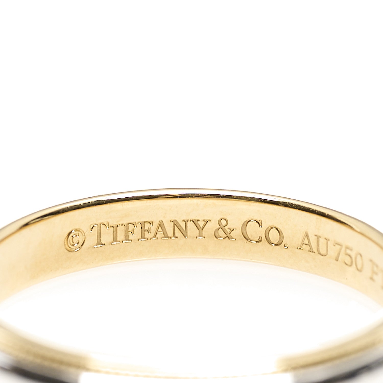 Tiffany Platinum 18K Yellow Gold 3mm Milgrain Wedding Band Ring 57 8 4 of 5