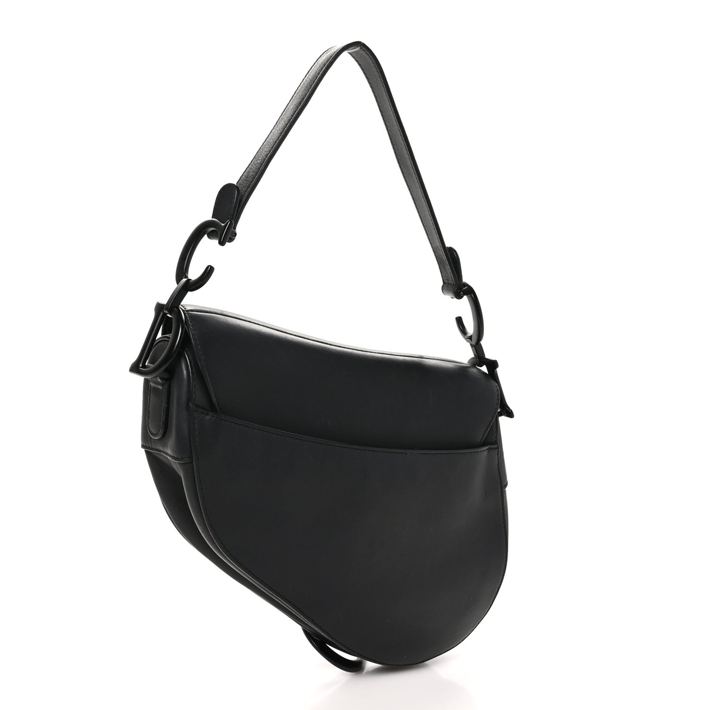 Ultra Matte Calfskin Saddle Bag Black