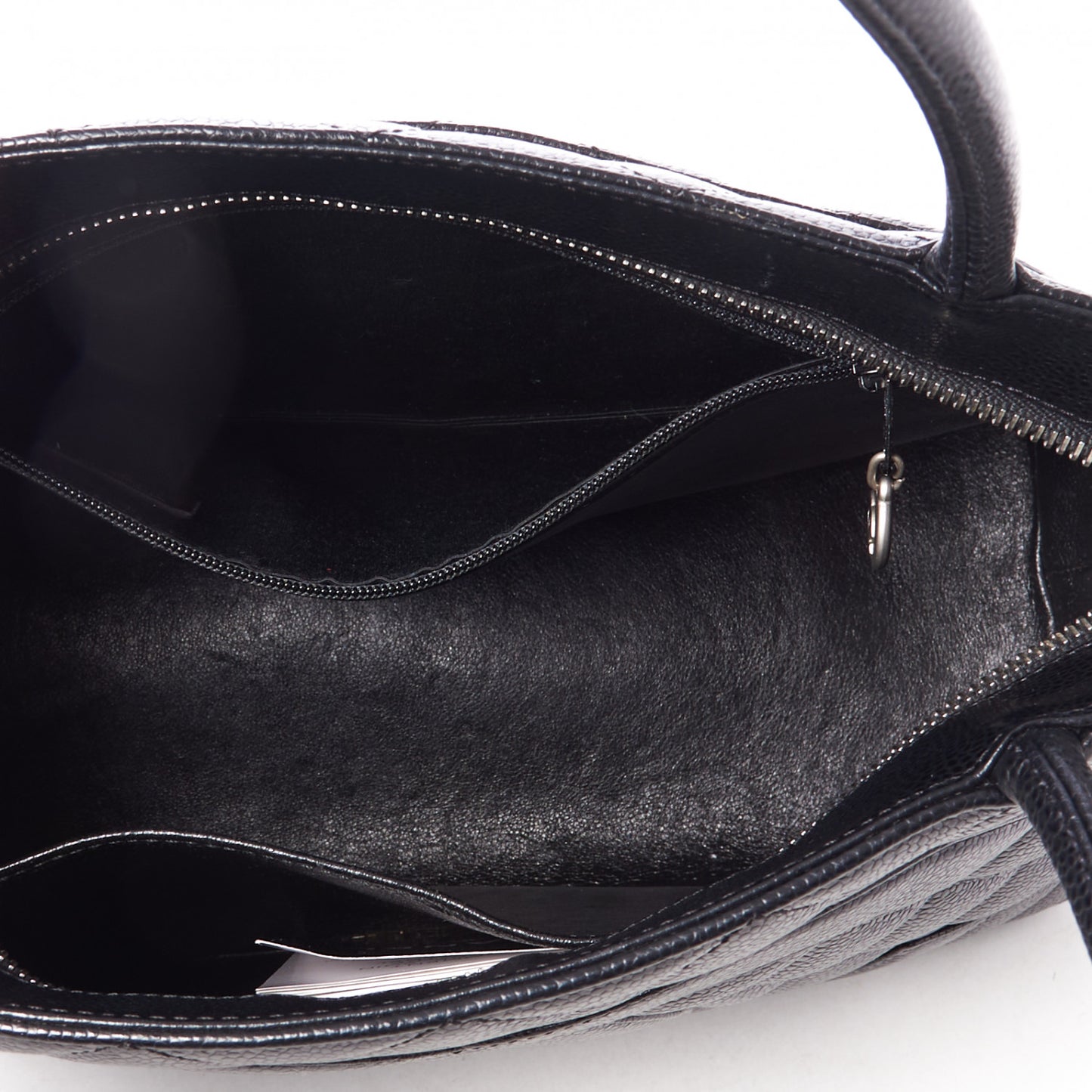 Caviar Quilted Medallion Tote Black