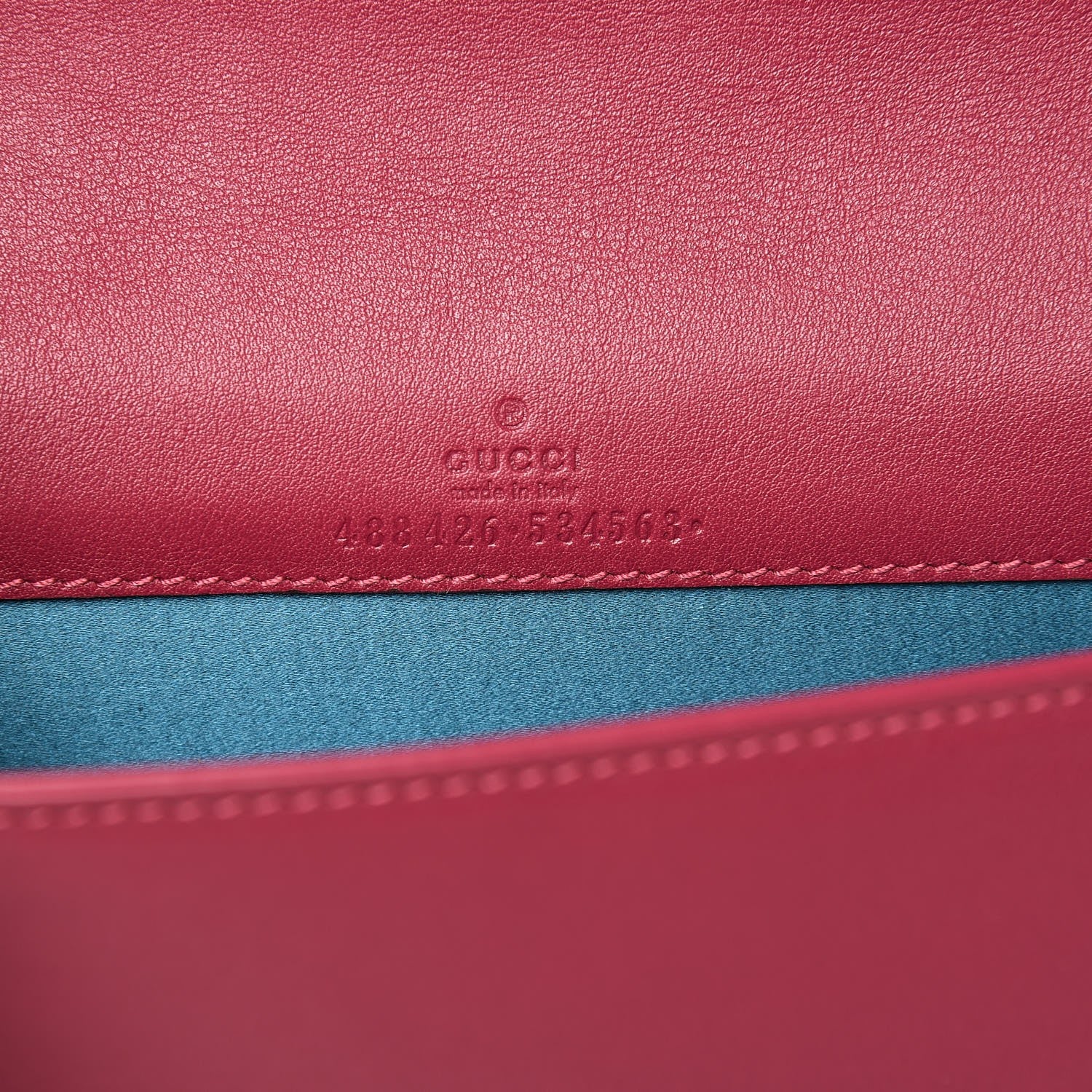 Gucci Velvet Matelasse Love Embroidered GG Marmont Mini Bag Light Raspberry Rose 6 of 7