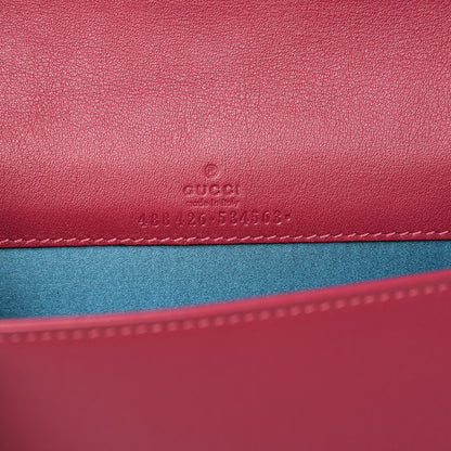 Gucci Velvet Matelasse Love Embroidered GG Marmont Mini Bag Light Raspberry Rose 6 of 7