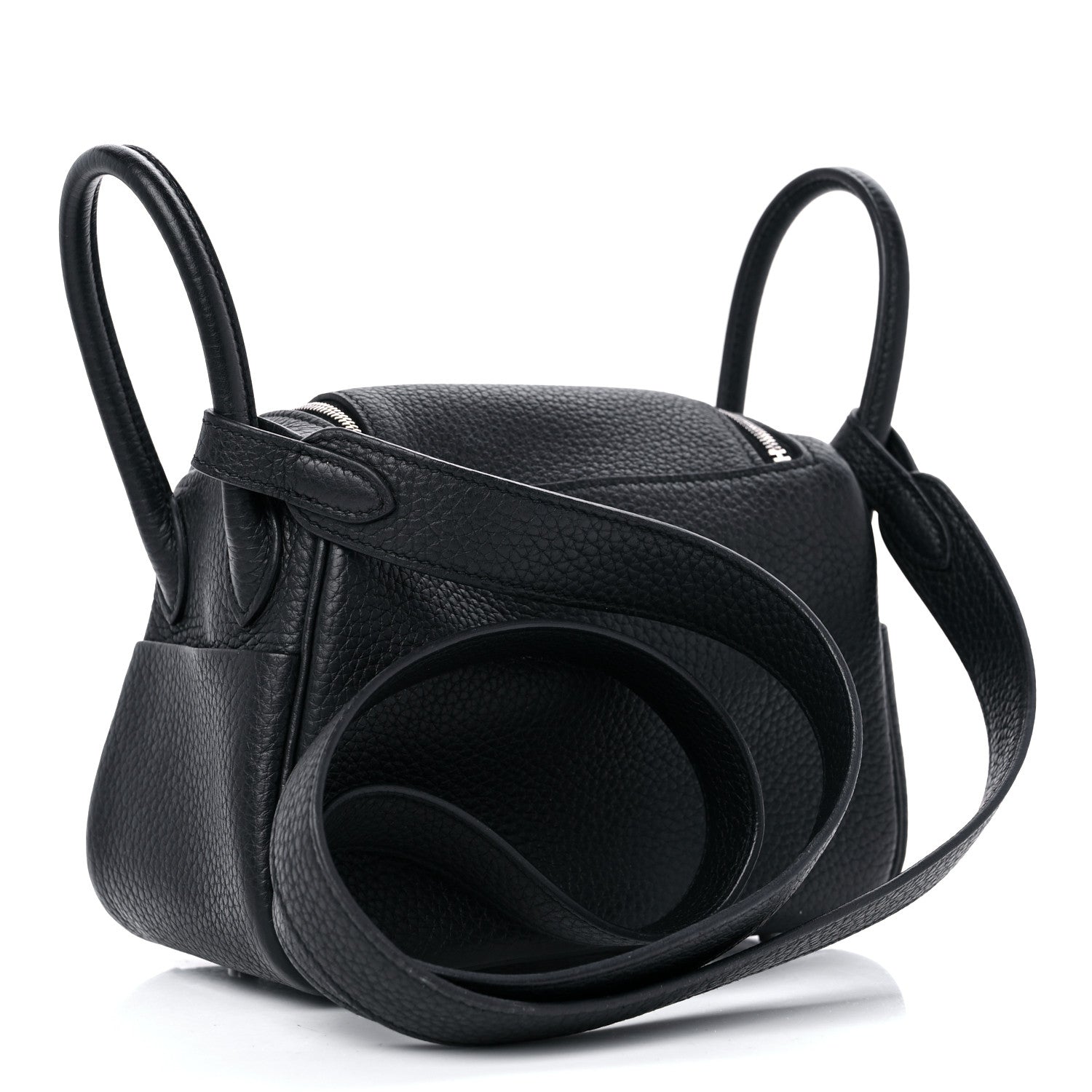 Hermes Taurillon Clemence Mini Lindy 20 Black 2 of 9