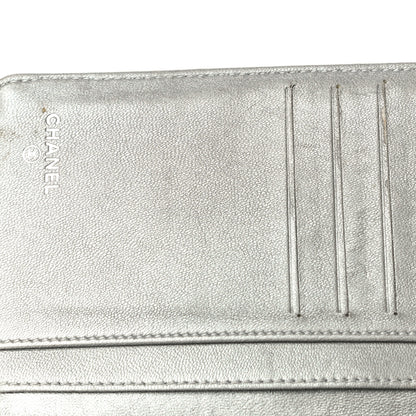Chanel Lambskin Camellia Embossed Zipped Pocket Wallet Black 13 of 20