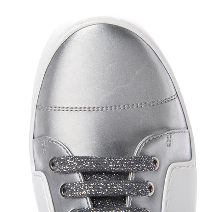 Chanel Iridescent Goatskin Womens Sneakers 39 White Silver 9 of 10