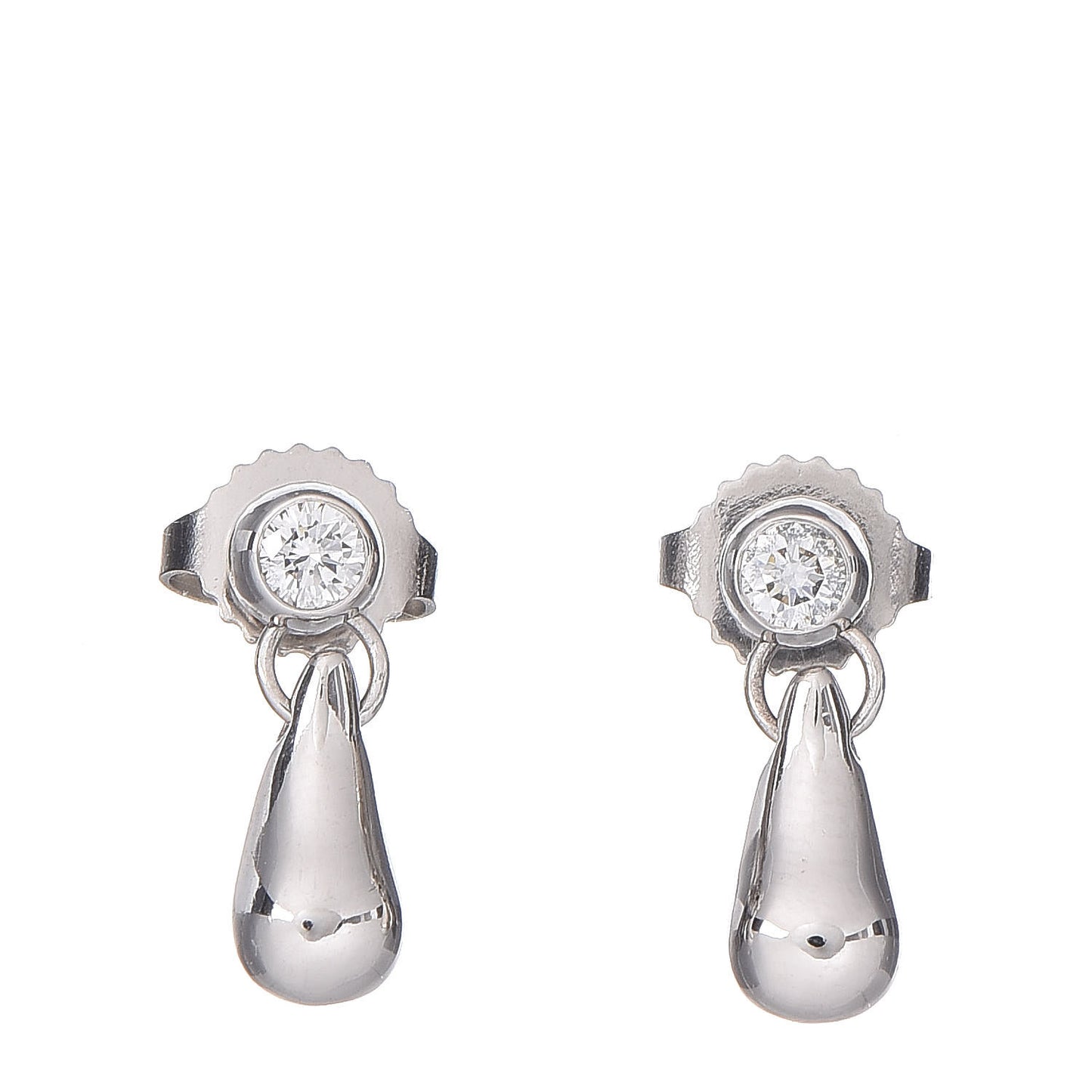 Platinum Diamond Elsa Peretti Teardrop Earrings