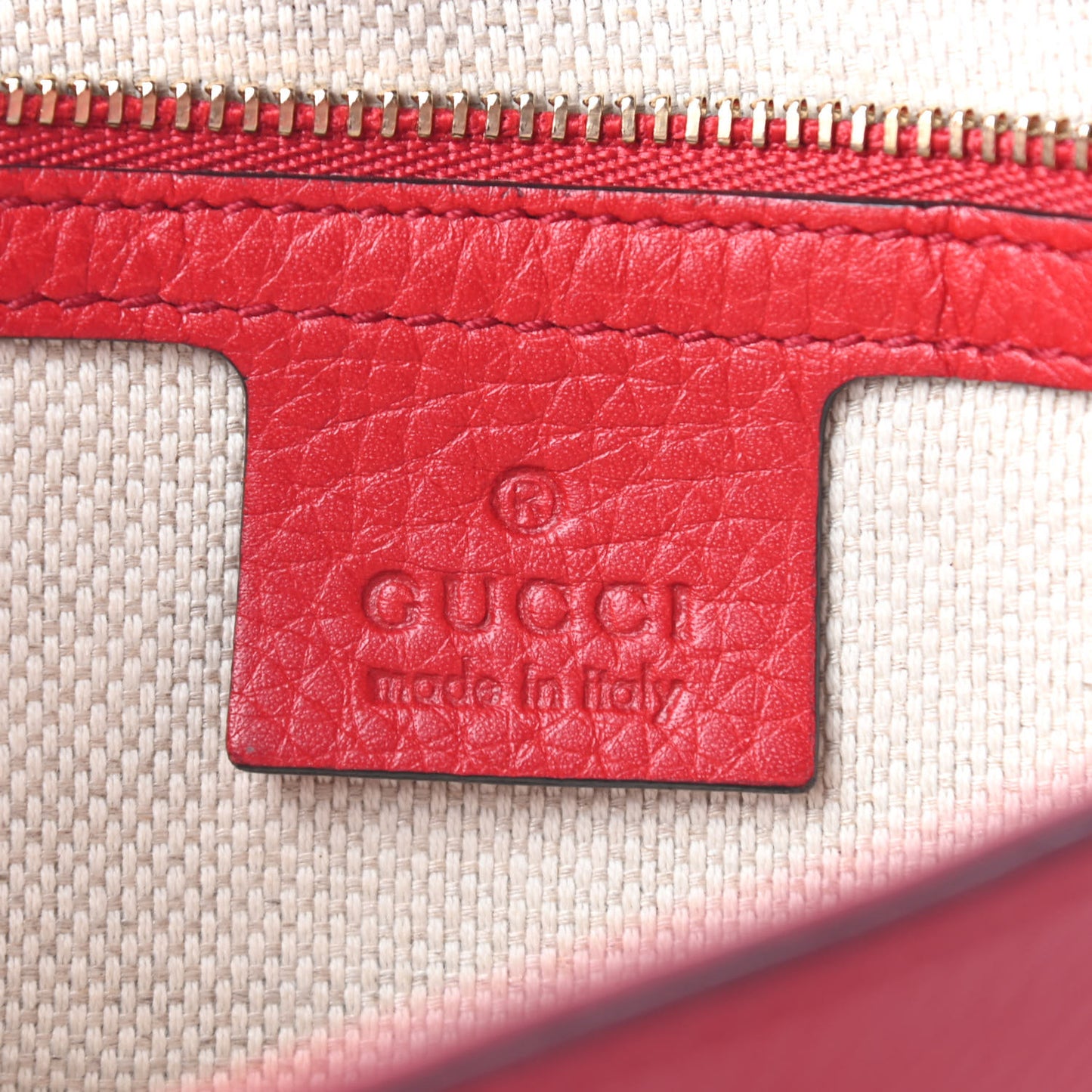 Pebbled Calfskin Medium Soho Flap Crossbody Red