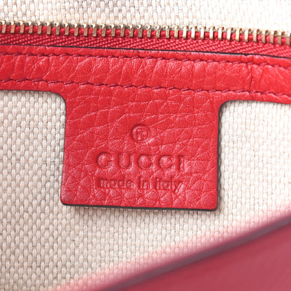Gucci Pebbled Calfskin Medium Soho Flap Crossbody Red 6 of 9