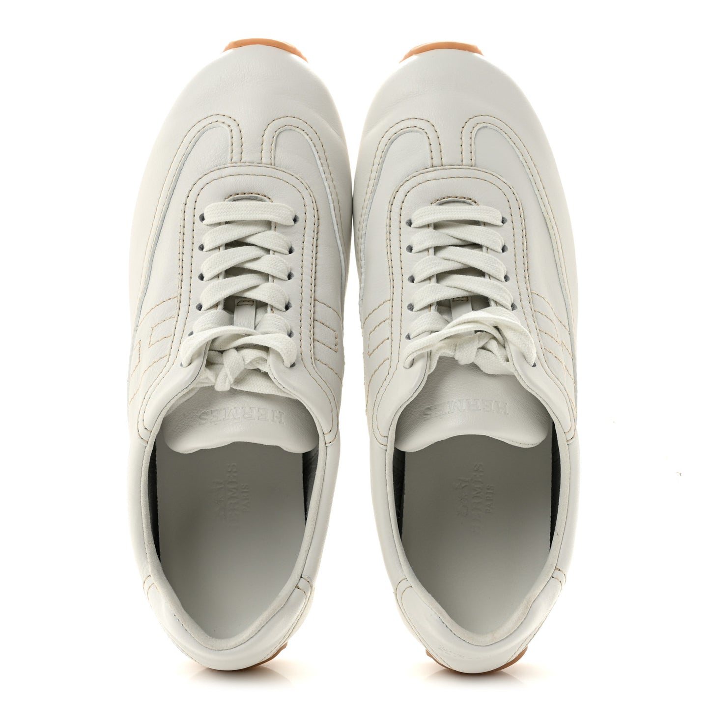 Supple Calfskin Master Sneakers 37 Beige Glaise