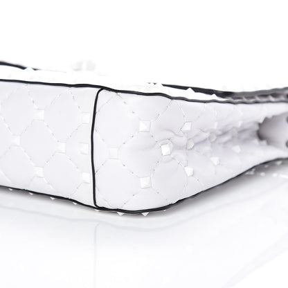 Valentino Garavani Lambskin Medium Free Rockstud Spike Shoulder Bag Optic White 6 of 10