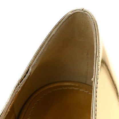 Prada Spazzolato Metal Triangle Logo Pointed Toe 85mm Pumps 37 Platino 9 of 9