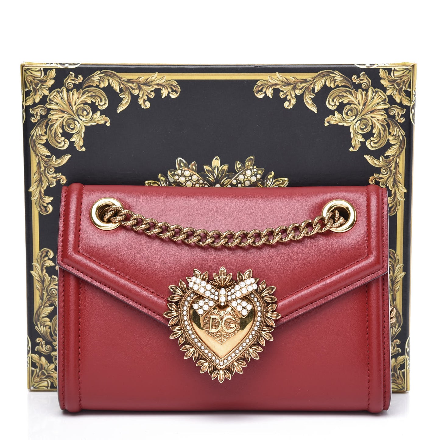 Smooth Calfskin Mini Devotion Crossbody Bag Red