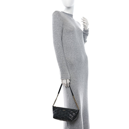 Saint Laurent Lambskin Quilted Gaby Zipped Shoulder Bag Black 2 of 12
