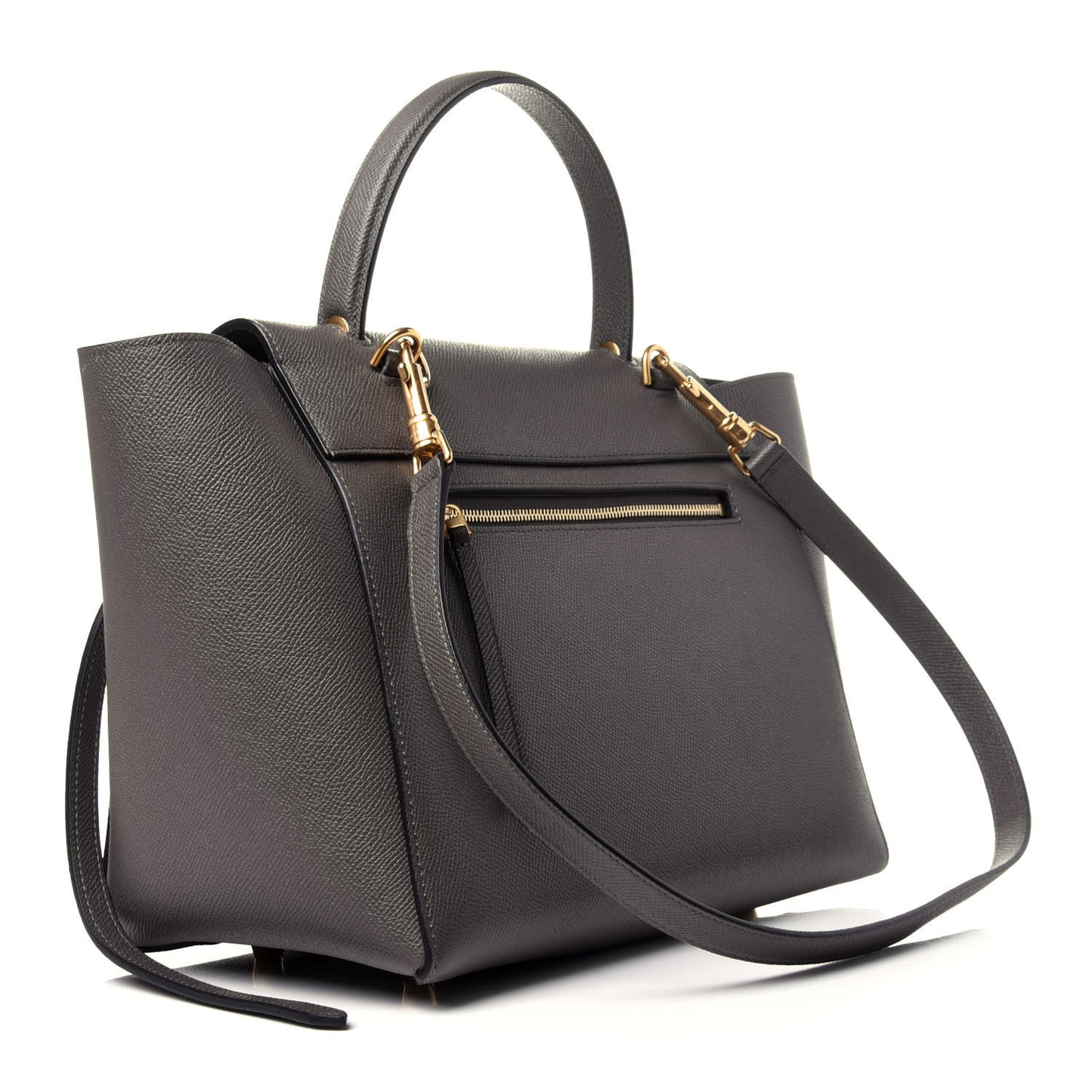 Grained Calfskin Mini Belt Bag Grey