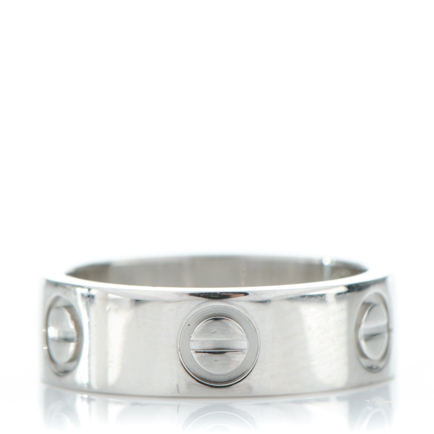 Platinum 5.5mm LOVE Ring 49 4.75