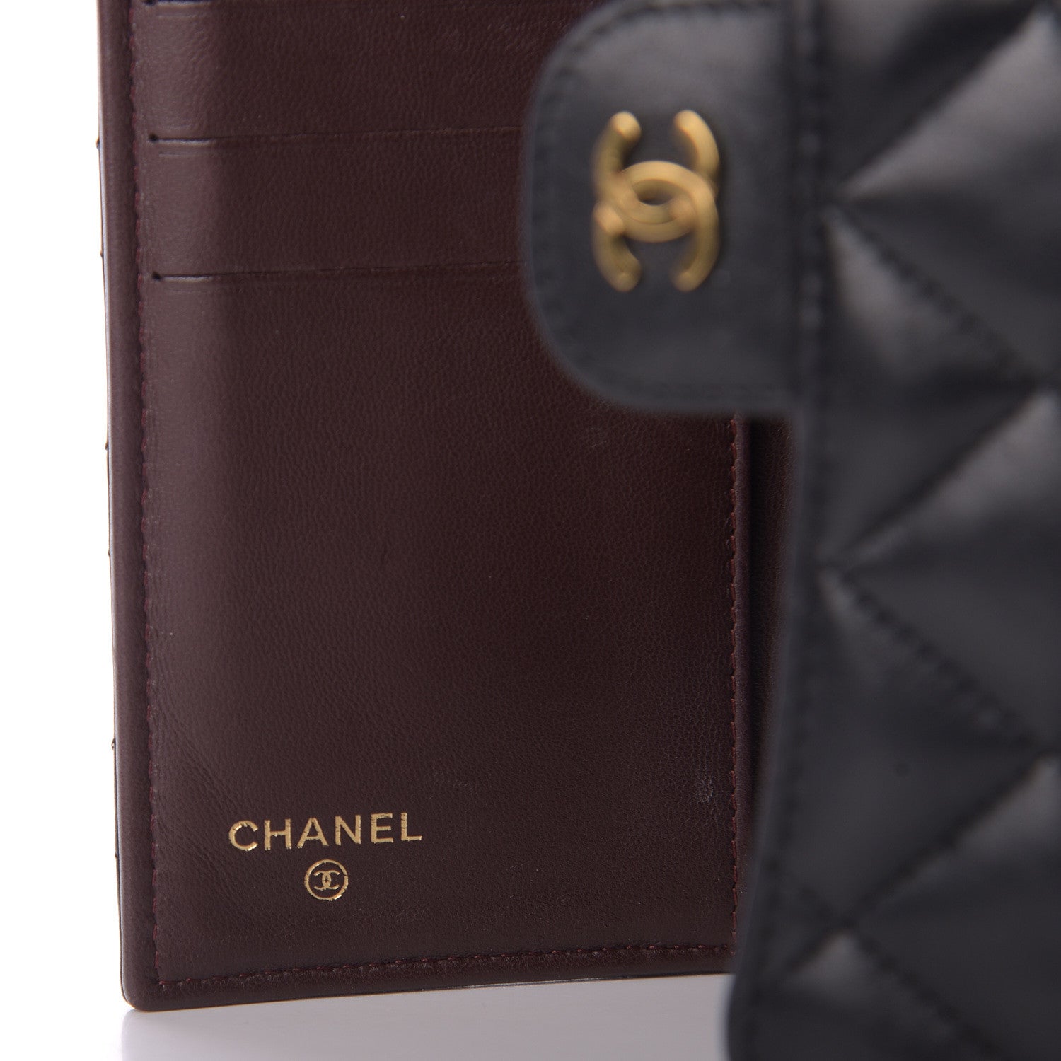 Chanel Lambskin Quilted Large Flap Wallet Black 8 of 12