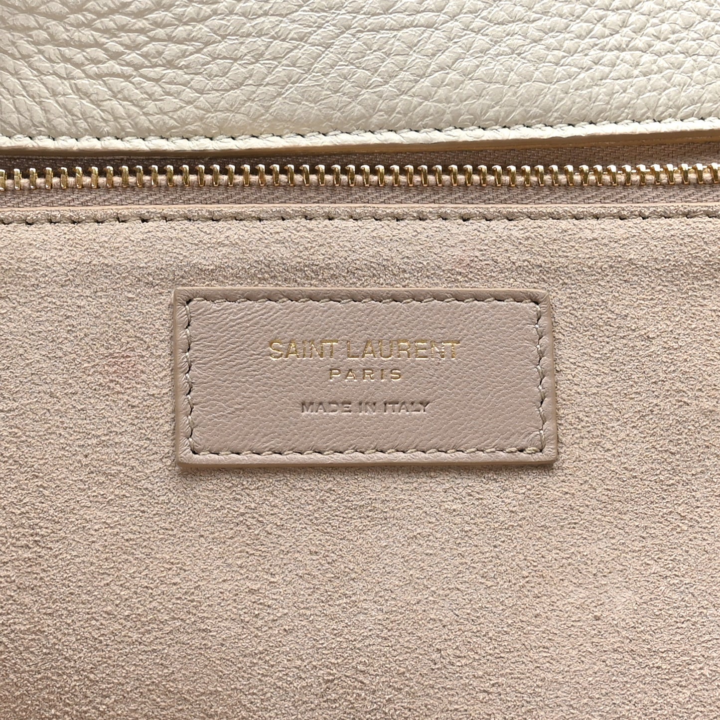 Grained Deerskin Bea Tote Blanc Vintage