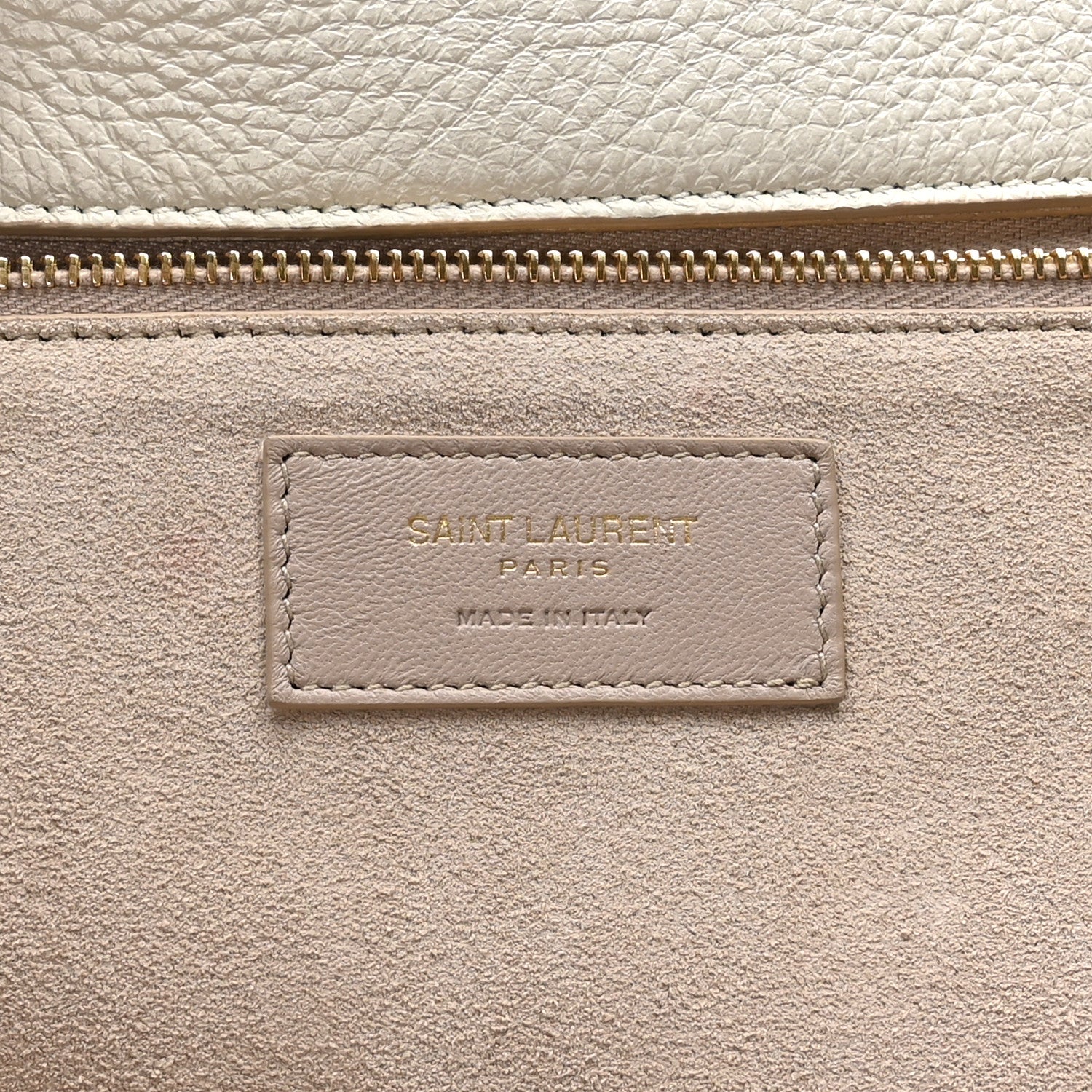 Saint Laurent Grained Deerskin Bea Tote Blanc Vintage 6 of 10